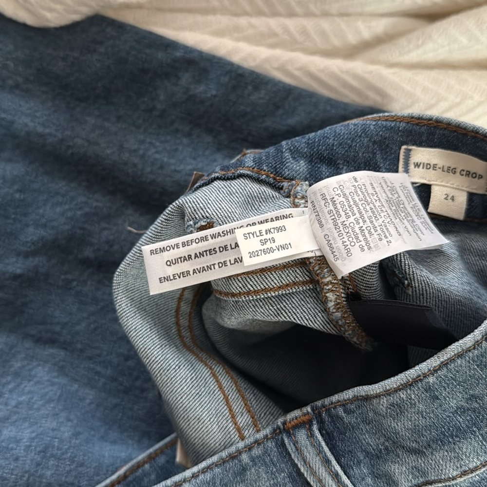 NWT Madewell Wide Leg Crop Sailor Jeans - Picture 5 of 6